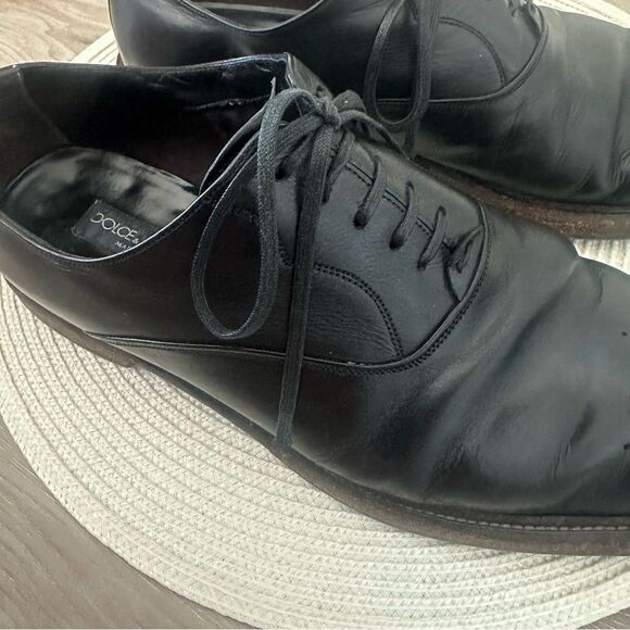 DOLCE & GABBANA‎ Mens Lace Up Black Leather Loafer Dress Shoes Size 10 Old Money main image 7